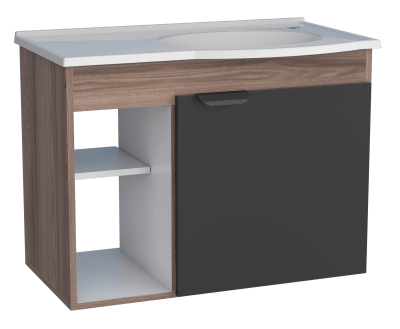 MUEBLE MADERA DALIA NEGRO TAMARINDO LAVAMANOS