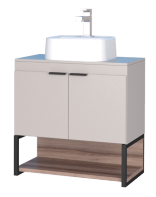 MUEBLE BAÑO MADERA SÁLVIA NUDE TAPA MDF1