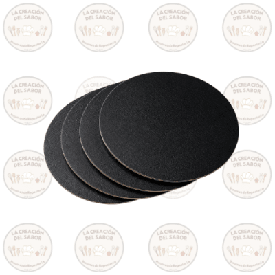 Base Redonda Negra 25cm X12und