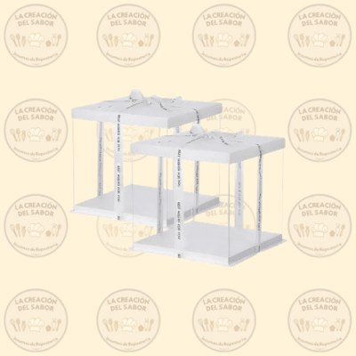 Caja de Torta Transparente 20x20x25 cm