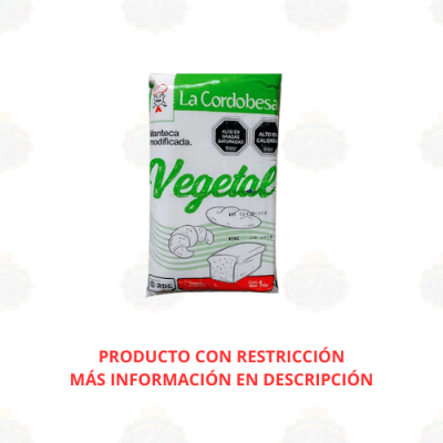 Manteca La Cordobesa Vegetal 1Kg