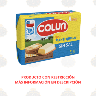 Mantequilla Colun S/Sal 250Gr