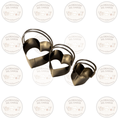 Molde Timbal Corazón Set 3und