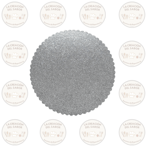 Base Brillante Plateada 25cm1