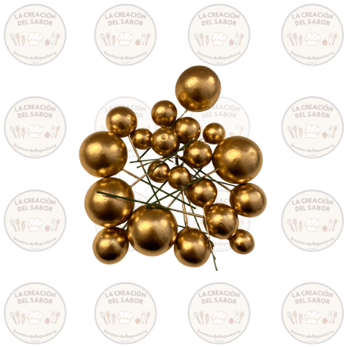 Esferas Decorativas Doradas 20und1