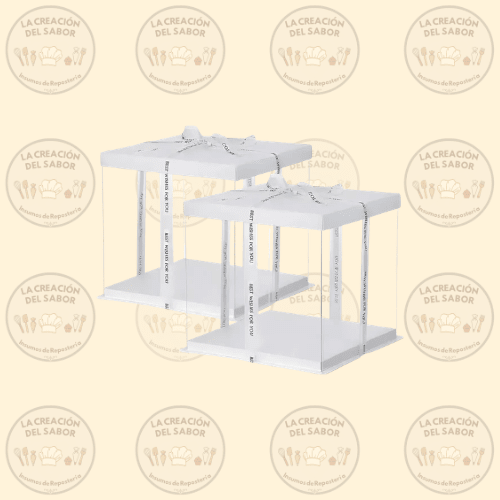 Caja de Torta Transparente 20x20x25 cm1