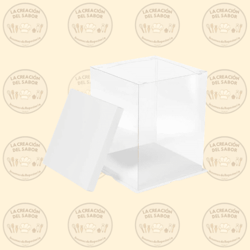 Caja de Torta Transparente 20x20x25 cm3