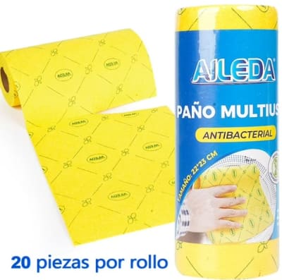 AILEDA PAÑO AMARILLO ROLLO ANTIBACTERIANO 20 UN
