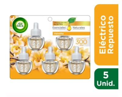 AIR WICK DESODORANTE ELECTRICO REPUESTOS 21ML 5 UN VAINILLA