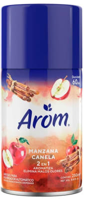 AROM DESODORANTE AUTOMÁTICO 250 ML RECARGA MANZANA CANELA