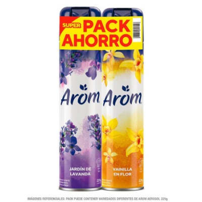 AROM DESODORANTE SPRAY 225 GRS PACK 2 UN