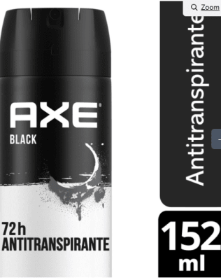 AXE DESODORANTE SPRAY 150 ML BLACK ANTITRANSPIRANTE 72 HR