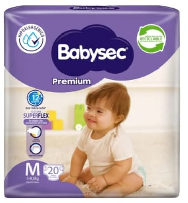 BABYSEC PAÑAL PREMIUM TAMAÑO MEDIANO 20 UN