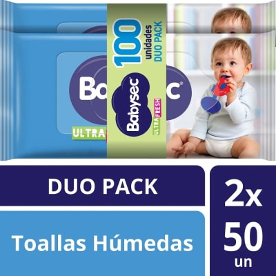 BABYSEC TOALLA HÚMEDA 50 UN PACK X 2