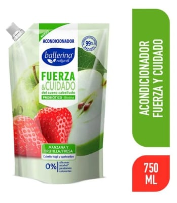 BALLERINA ACONDICIONADOR 750 ML DOYPACK MANZANA Y FRUTILLA/FRESA