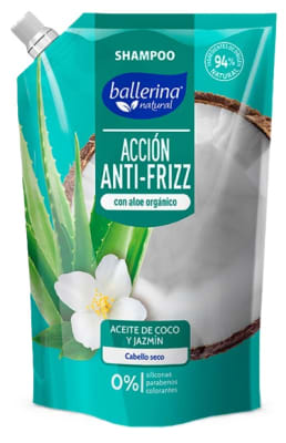 BALLERINA SHAMPOO 750ML DOYPACK ACEITE DE COCO Y JAZMÍN