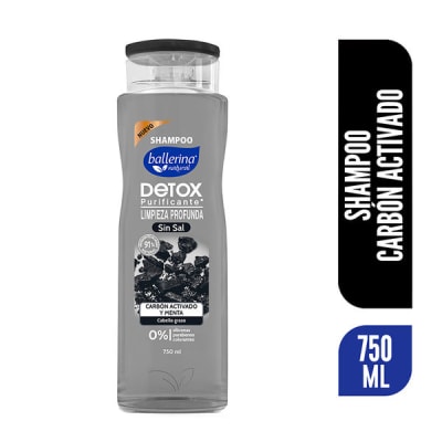 BALLERINA SHAMPOO 750 ML BOTELLA CARBÓN