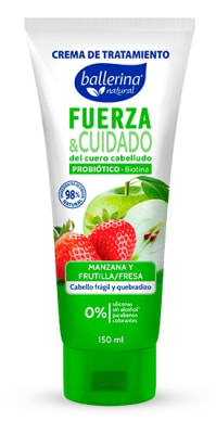 BALLERINA CREMA DE TRATAMIENTO CAPILAR 150 ML MANZANA Y FRUTILLA