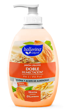 BALLERINA JABÓN 350 ML CON DOSIFICADOR ALMENDRAS