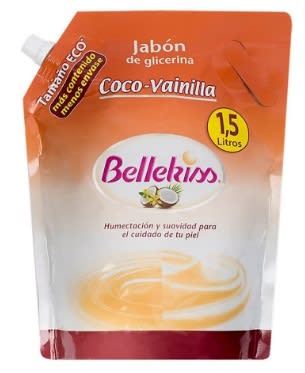 BELLEKISS JABÓN LÍQUIDO GLICERINA 1.5 LT COCO VAINILLA