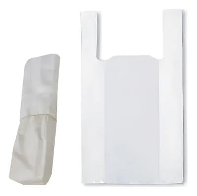 BOLSA PLÁSTICA CAMISETA BLANCA 28X35 CM 100 UN