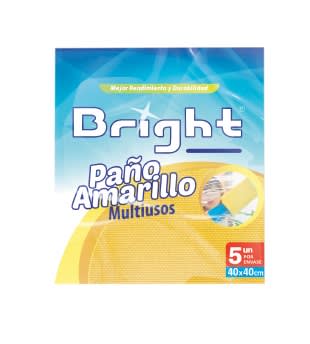 BRIGHT PAÑO 5 UN AMARILLO MULTIUSO
