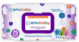 EMUBABY TOALLA HÚMEDA 75 UN SUPERIOR CON TAPA