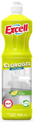 EXCELL CLORO GEL 900 ML LIMÓN