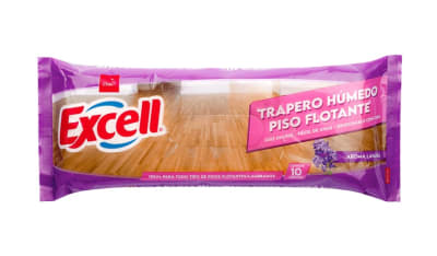 EXCELL TRAPERO HÚMEDO P/FLOTANTE 10 UN LAVANDA