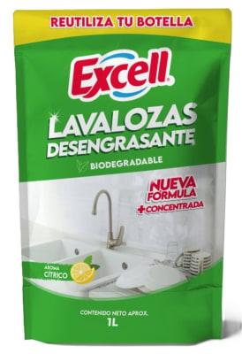 EXCELL LAVALOZA 1 LT DOYPACK DESENGRASANTE LIMÓN