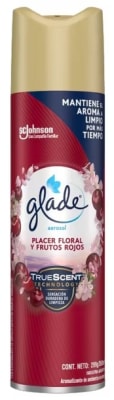 GLADE DESODORANTE SPRAY 360 CC PLACER FLORAL Y FRUTOS ROJOS
