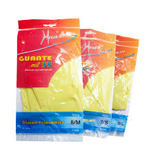 GUANTE LATEX AMARILLO MULTIUSO PAR TALLA S