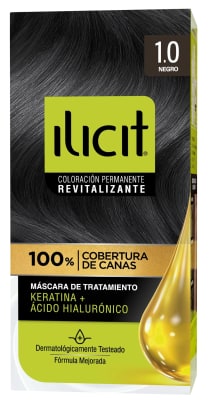 ILICIT TINTURA CAPILAR KERATINA + ÁC. HIALURÓNICO 1.0 NEGRO