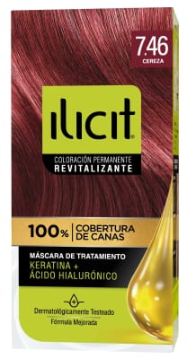 ILICIT TINTURA CAPILAR KERATINA + ÁC. HIALURÓNICO 7.46 CEREZA