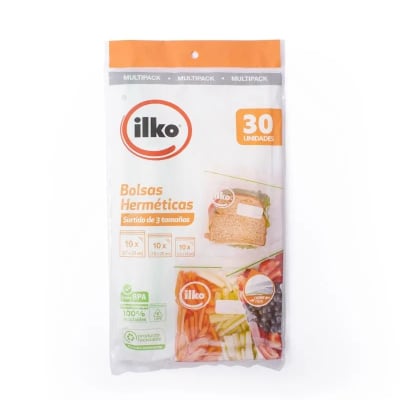 ILKO BOLSA HERMÉTICA 3 TAMAÑOS 30 UN