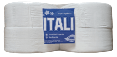 ITALI PAPEL HIGIÉNICO 500 MTS HOJA SIMPLE PACK 4 ROLLOS