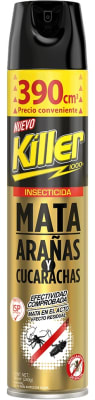 KILLER INSECTICIDA 390 CC MATA ARAÑAS Y CUCARACHAS