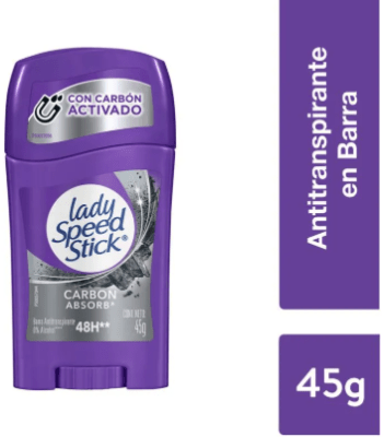LADY SPEED STICK DESODORANTE BARRA 45 GR CARBÓN