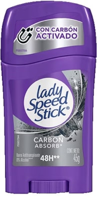 LADY SPEED STICK DESODORANTE BARRA 45 GR CARBÓN