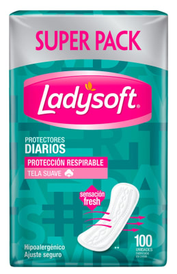 LADYSOFT PROTECTOR DIARIO 100 UN TELA SUAVE HIPOALERÉNICO