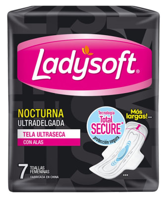LADYSOFT TOALLA HIGIÉNICA NOCTURNA 7 UN ULTRADELGADA
