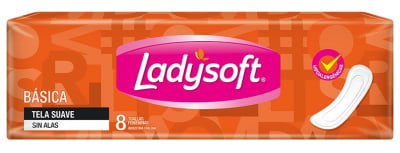 LADYSOFT TOALLA HIGIÉNICA 8 UN BÁSICA SIN ALAS