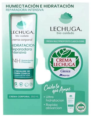 ESTUCHE LECHUGA CREMA CORPORAL 250 ML HIDRATACIÓN + CREMA FACIAL CLÁSICA 60 ML