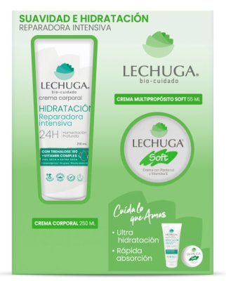 ESTUCHE LECHUGA CREMA CORPORAL 250 ML HIDRATACIÓN + CREMA FACIAL SOFT 55 ML