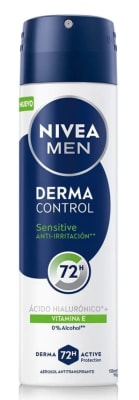 NIVEA MEN DESODORANTE SPRAY 150 ML DERMA CONTROL ÁC. HIALURÓNICO