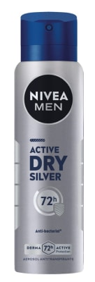 NIVEA MEN DESODORANTE SPRAY 150 ML ACTIVE DRY SILVER 72 HR