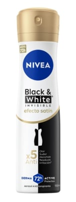 NIVEA DESODORANTE SPRAY 150 ML BLACK WHITE INVISIBLE EFECTO SATÍN