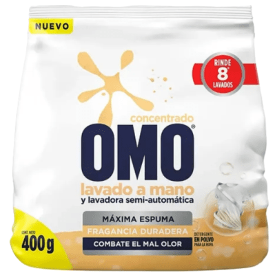 OMO DETERGENTE POLVO 400 GR LAVADO A MANO