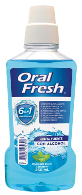 ORAL FRESH ENJUAGUE BUCAL 250 ML MENTA FUERTE