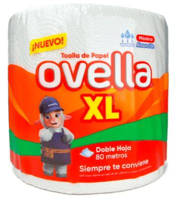 OVELLA TOALLA XL PREPICADA DOBLE HOJA 80 MT GIGANTE